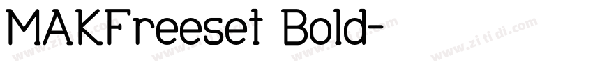MAKFreeset Bold字体转换